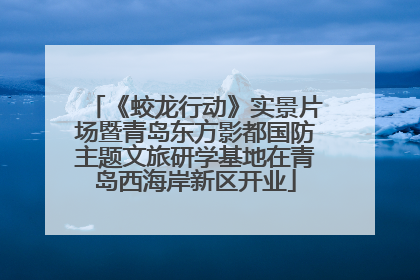 《蛟龙行动》实景片场暨青岛东方影都国防主题文旅研学基地在青岛西海岸新区开业