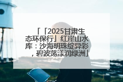 「2025甘肃生态环保行」红崖山水库：沙海明珠绽异彩，碧波荡漾润绿洲