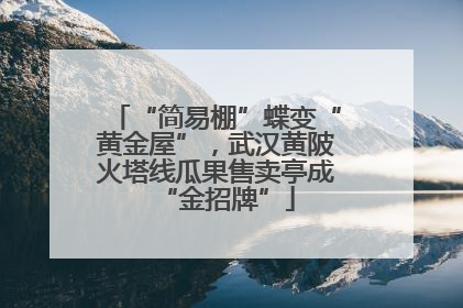 “简易棚”蝶变“黄金屋”，武汉黄陂火塔线瓜果售卖亭成“金招牌”