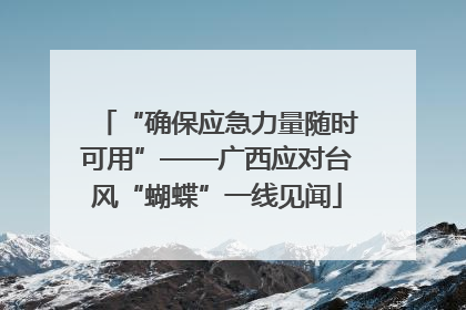 “确保应急力量随时可用”——广西应对台风“蝴蝶”一线见闻