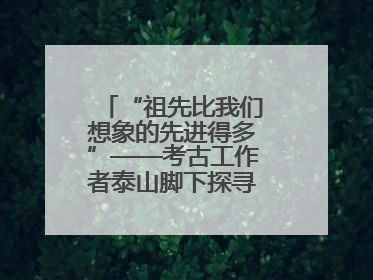 “祖先比我们想象的先进得多”——考古工作者泰山脚下探寻中华文明起源