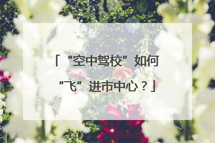 “空中驾校”如何“飞”进市中心？