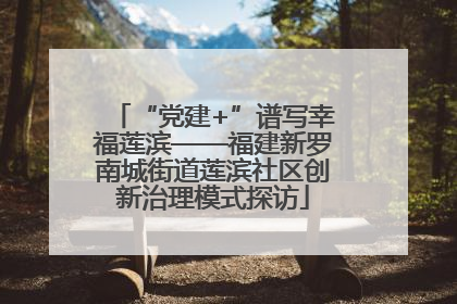 “党建+”谱写幸福莲滨——福建新罗南城街道莲滨社区创新治理模式探访