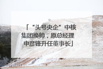 “头号央企”中核集团换帅，原总经理申彦锋升任董事长