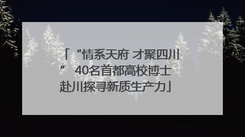 “情系天府 才聚四川” 40名首都高校博士赴川探寻新质生产力