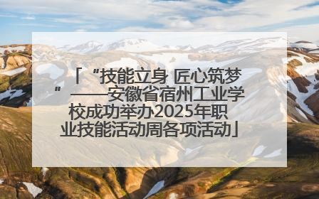 “技能立身 匠心筑梦”——安徽省宿州工业学校成功举办2025年职业技能活动周各项活动