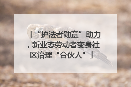 “护法者勋章”助力，新业态劳动者变身社区治理“合伙人”