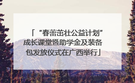 “春蕾茁壮公益计划”成长课堂暨助学金及装备包发放仪式在广西举行