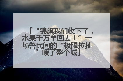 “锦旗我们收下了，水果千万拿回去！”一场警民间的“极限拉扯”暖了整个城
