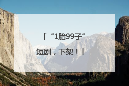 “1胎99子”短剧，下架！