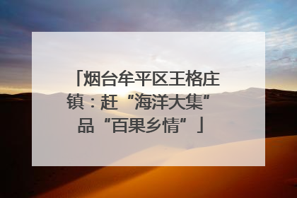 烟台牟平区王格庄镇：赶“海洋大集” 品“百果乡情”