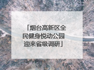 烟台高新区全民健身悦动公园迎来省级调研