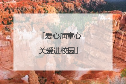 爱心润童心 关爱进校园