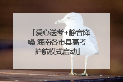 爱心送考+静音降噪 海南各市县高考护航模式启动