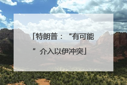 特朗普：“有可能”介入以伊冲突