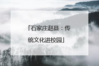 石家庄赵县：传统文化进校园