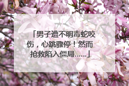 男子遭不明毒蛇咬伤，心跳骤停！然而抢救陷入僵局……