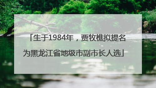 生于1984年，贾牧樵拟提名为黑龙江省地级市副市长人选