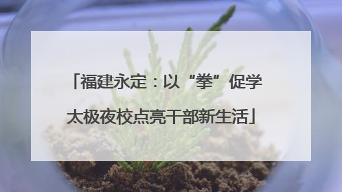 福建永定：以“拳”促学 太极夜校点亮干部新生活
