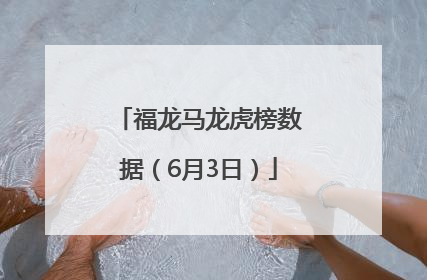 福龙马龙虎榜数据（6月3日）