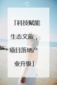 科技赋能生态文旅，项目落地产业升级