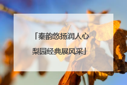 秦韵悠扬润人心 梨园经典展风采