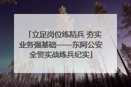 立足岗位练精兵 夯实业务强基础——东阿公安全警实战练兵纪实