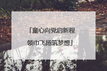 童心向党启新程 领巾飞扬筑梦想