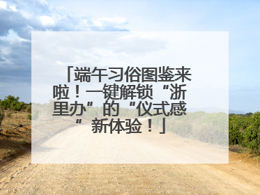 端午习俗图鉴来啦！一键解锁“浙里办”的“仪式感”新体验！