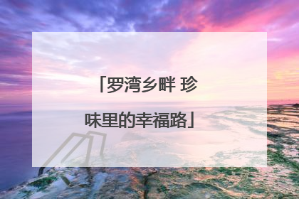 罗湾乡畔 珍味里的幸福路