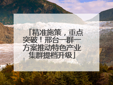 精准施策，重点突破！邢台一群一方案推动特色产业集群提档升级