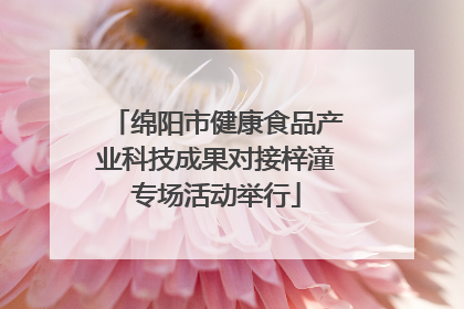 绵阳市健康食品产业科技成果对接梓潼专场活动举行