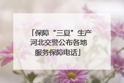 保障“三夏”生产 河北交警公布各地服务保障电话