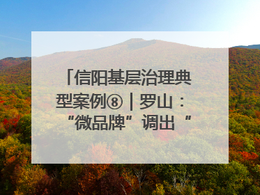 信阳基层治理典型案例⑧｜罗山：“微品牌”调出“大和谐”