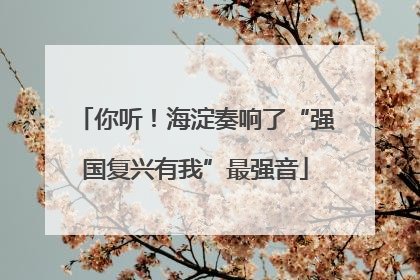 你听！海淀奏响了“强国复兴有我”最强音