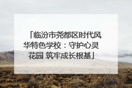临汾市尧都区时代风华特色学校：守护心灵花园 筑牢成长根基