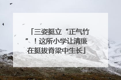 三姿挺立“正气竹”！这所小学让清廉在挺拔脊梁中生长