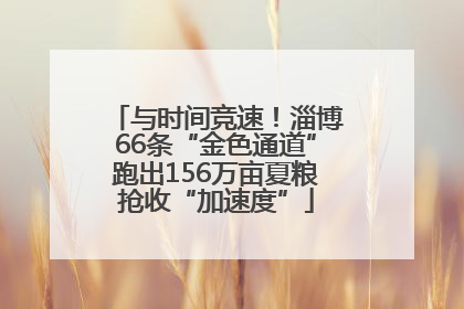 与时间竞速！淄博66条“金色通道”跑出156万亩夏粮抢收“加速度”