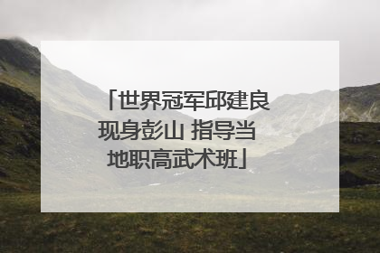 世界冠军邱建良现身彭山 指导当地职高武术班