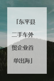 东平县二手车外贸企业首单出海