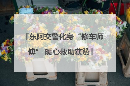 东阿交警化身“修车师傅” 暖心救助获赞
