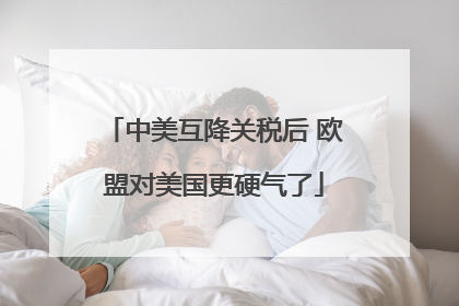 中美互降关税后 欧盟对美国更硬气了