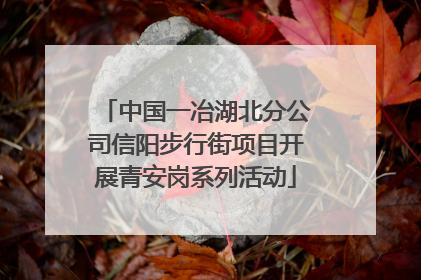 中国一冶湖北分公司信阳步行街项目开展青安岗系列活动