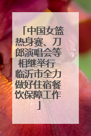 中国女篮热身赛、刀郎演唱会等相继举行 临沂市全力做好住宿餐饮保障工作