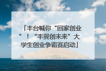 丰台喊你“回家创业”！“丰翼创未来”大学生创业争霸赛启动