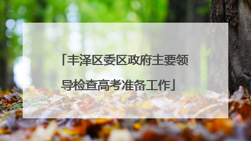 丰泽区委区政府主要领导检查高考准备工作
