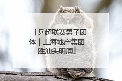 乒超联赛男子团体｜上海地产集团胜汕头明润
