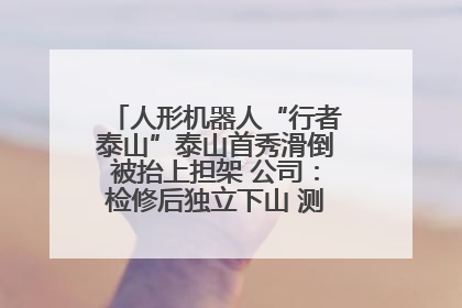 人形机器人“行者泰山”泰山首秀滑倒被抬上担架 公司：检修后独立下山 测试就是为暴露问题