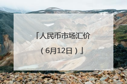 人民币市场汇价（6月12日）