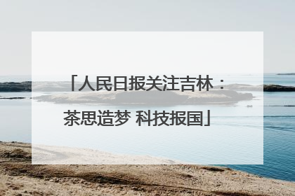 人民日报关注吉林：茶思造梦 科技报国